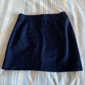 J Crew Scalloped Navy Skirt, Size 6